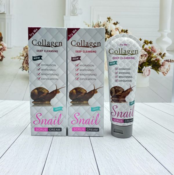 Collagen Deep Cleansing Snail Scrub Cream 150 ml